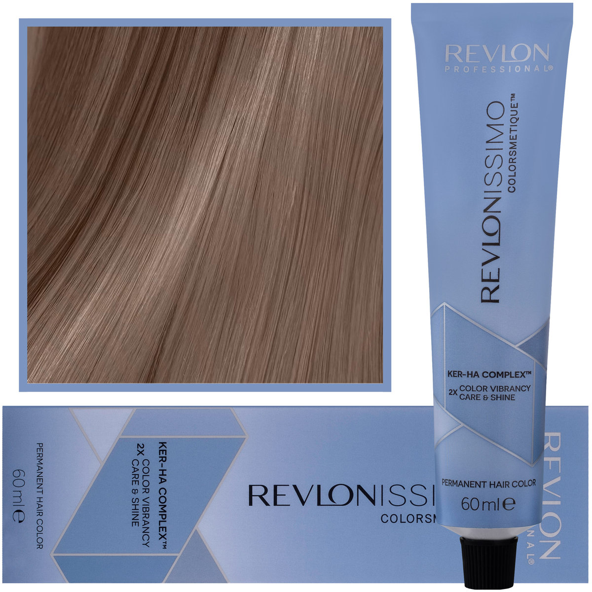 REVLON PROFESSIONAL Revlon Professional Revlonissimo Colorsmetique Color&Care permanent Hair Color 5.12, jasnobrązowa masa perłowa, 1 opakowanie (1 x 60 mililitrów)
