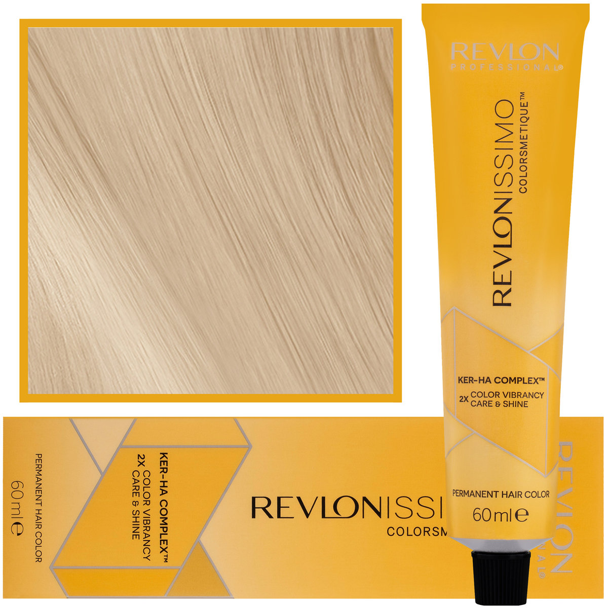 REVLON PROFESSIONAL Revlon Professional Revlonissimo Colorsmetique Color&Care permanent Hair Color 10.31, bardzo jasny blond beżowy, 1 opakowanie (1 x 60 ml)