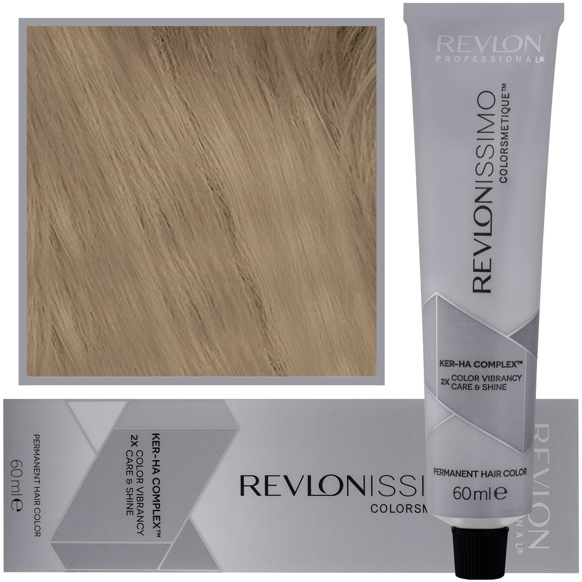 REVLON PROFESSIONAL Revlon Professional Revlonissimo Colorsmetique Color&Care permanent Hair Color 8, jasny blond, 1 opakowanie (1 x 60 ml)