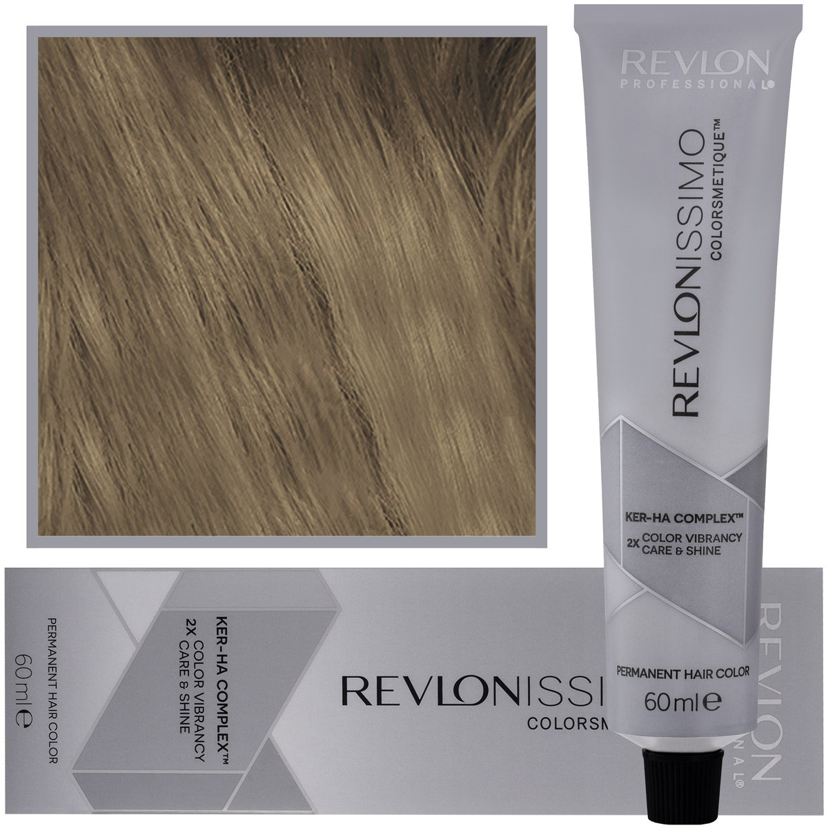 REVLON PROFESSIONAL Revlon Professional Revlonissimo Colorsmetique Color&Care permanent Hair Color 7, średni blond, 1 opakowanie (1 x 60 ml)
