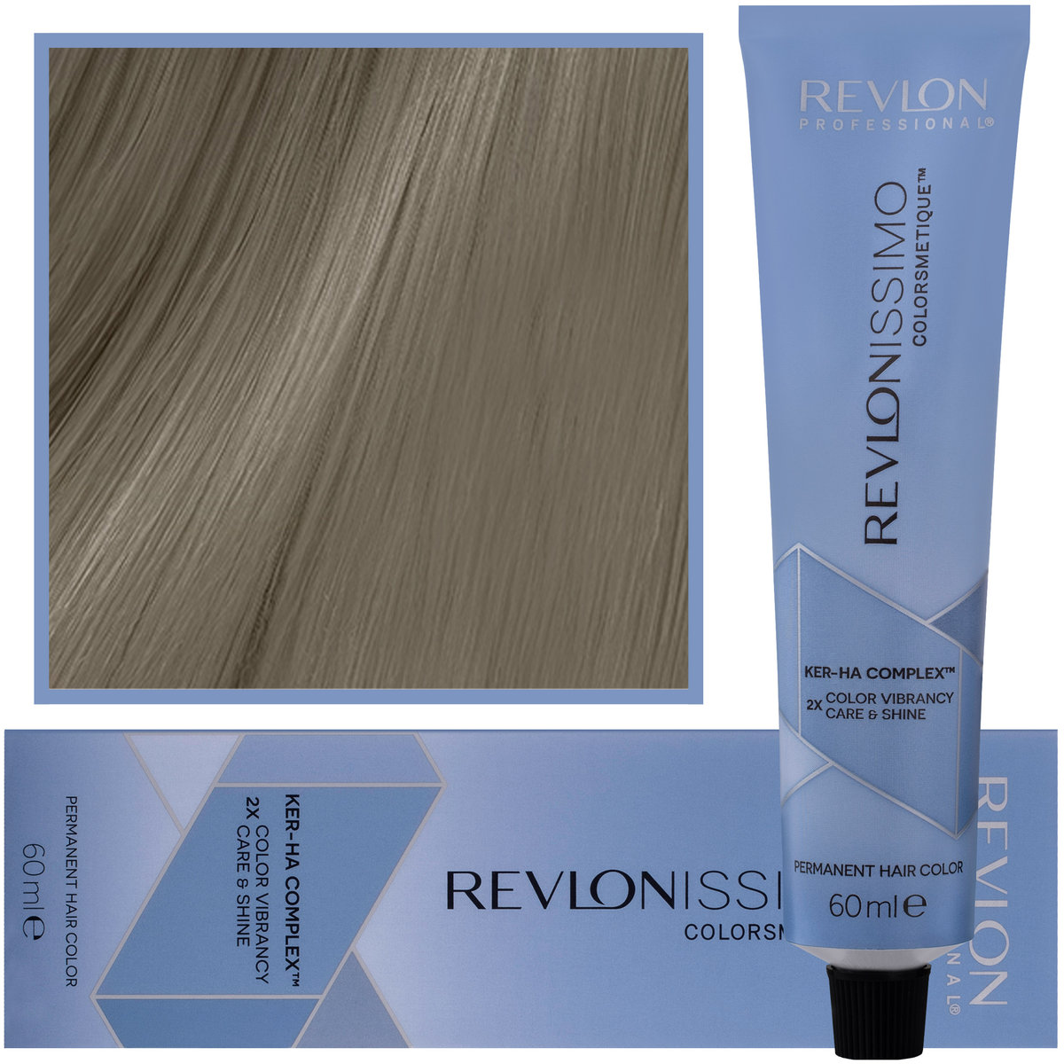 REVLON PROFESSIONAL Revlon Professional Revlonissimo Colorsmetique Color&Care permanent Hair Color 6.1, ciemny blond popiół, 1 opakowanie (1 x 60 mililitrów)