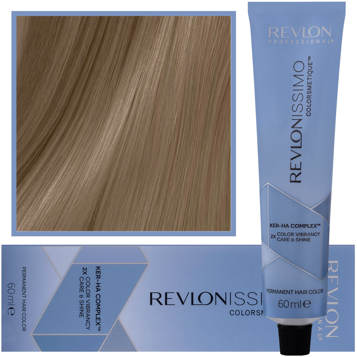 REVLON PROFESSIONAL Revlon Professional Revlonissimo Colorsmetique Color&Care permanent Hair Color 7.13, średni blond beżowy chłodny 1 opakowanie (1 x 60 ml)