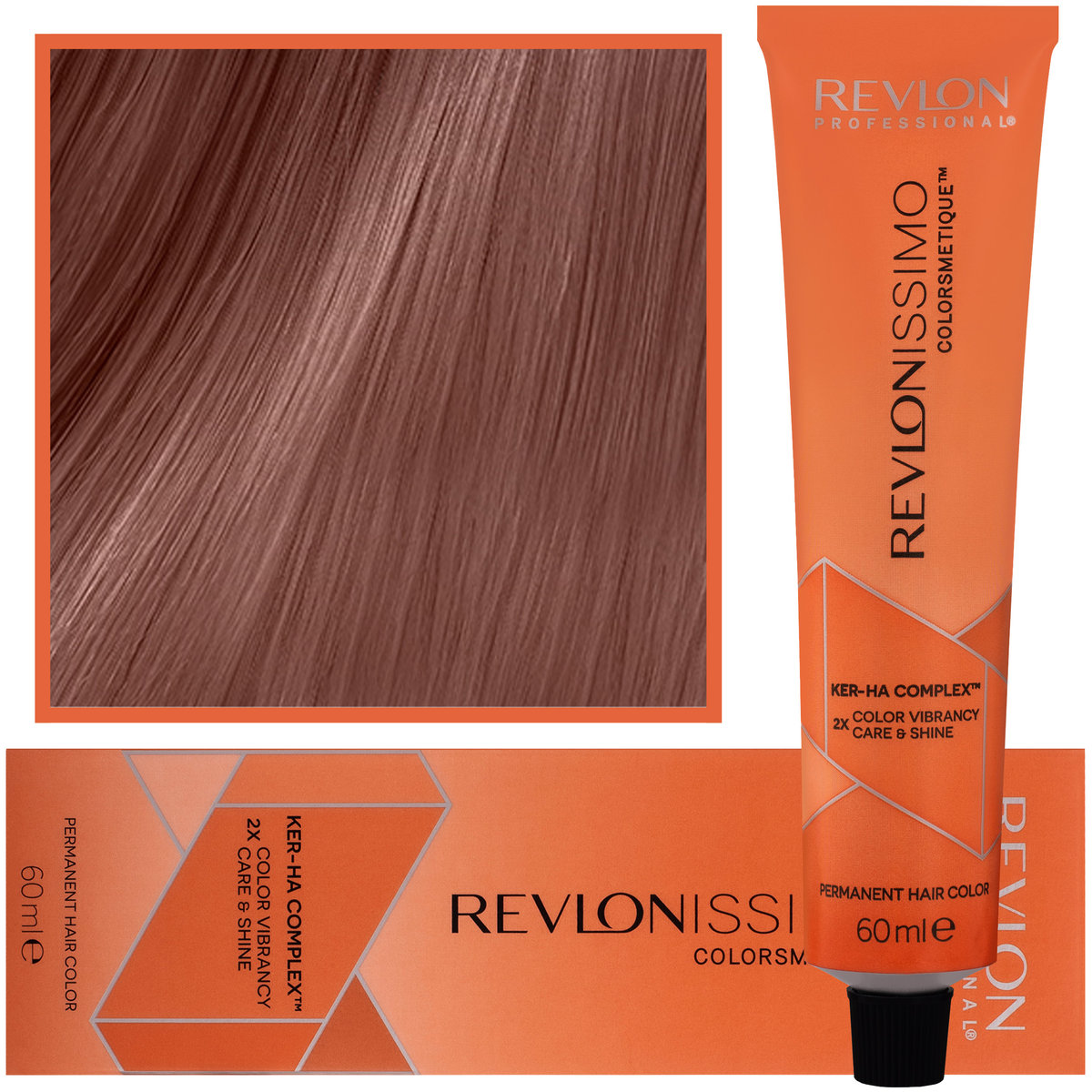 Revlon, Revlonissimo Colorsmetique, Kremowa Farba Do Włosów Z Pielęgnującym Komplexem Ker-Ha, Kremowa Formuła 6,46, 60 ml