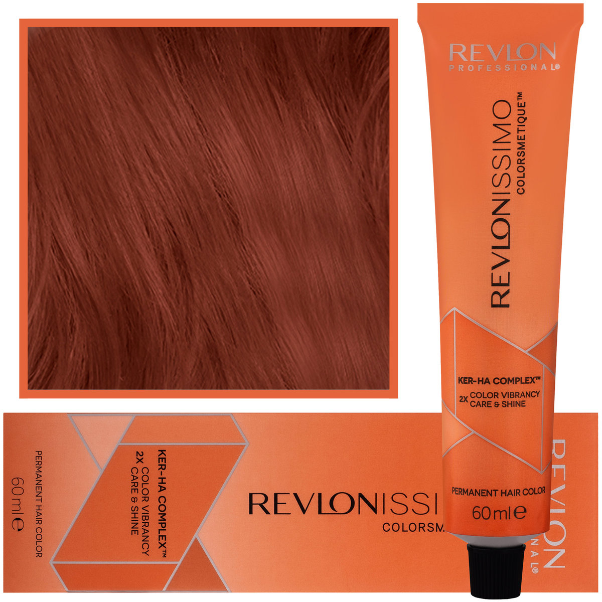 REVLON PROFESSIONAL Revlon Professional Revlonissimo Colorsmetique Color&Care permanent Hair Color 5.4, jasnobrązowa miedź, 1 opakowanie (1 x 60 mililitrów)