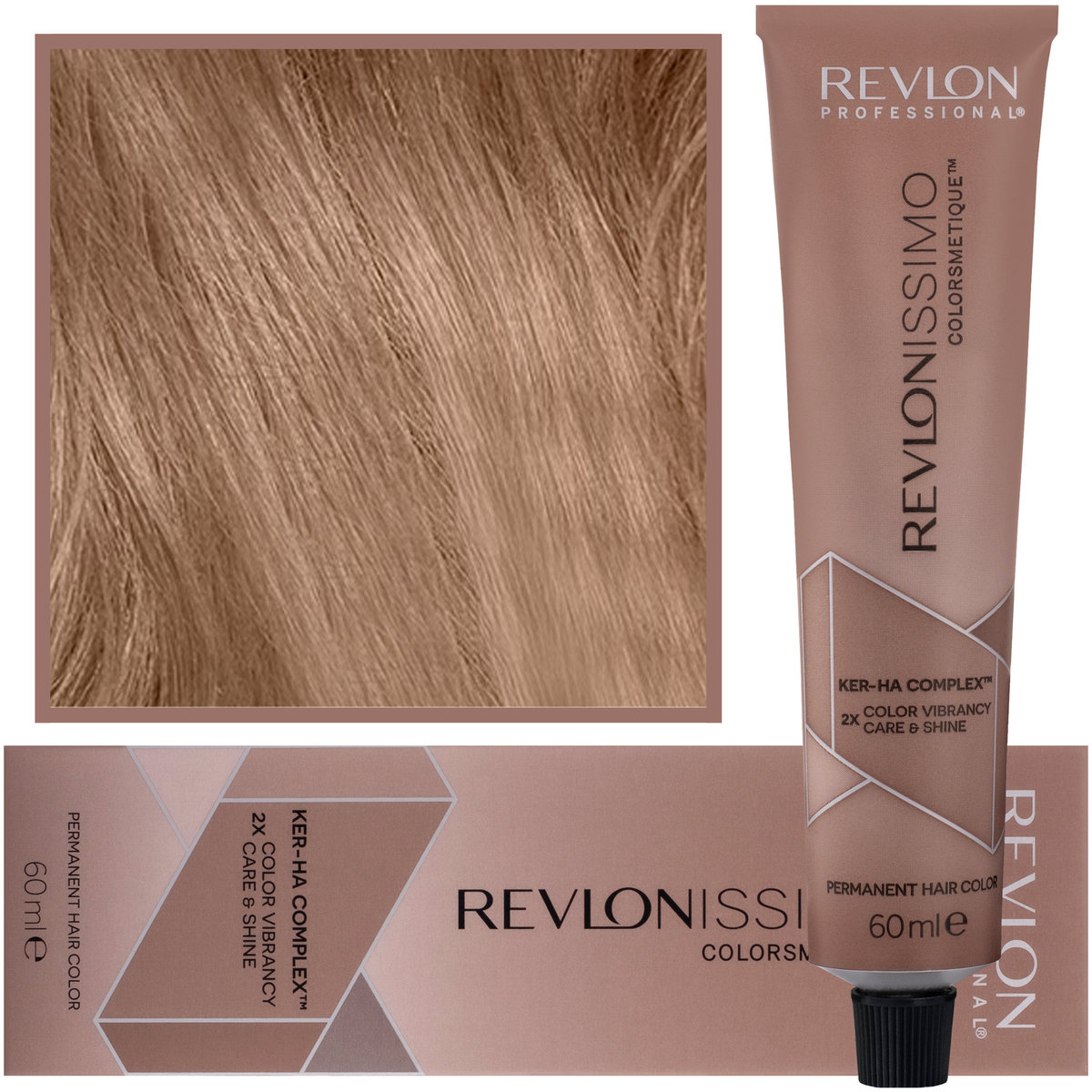 Revlon, Revlonissimo Colorsmetique, Kremowa Farba Do Włosów Z Pielęgnującym Komplexem Ker-Ha, Kremowa Formuła 8,24, 60 ml