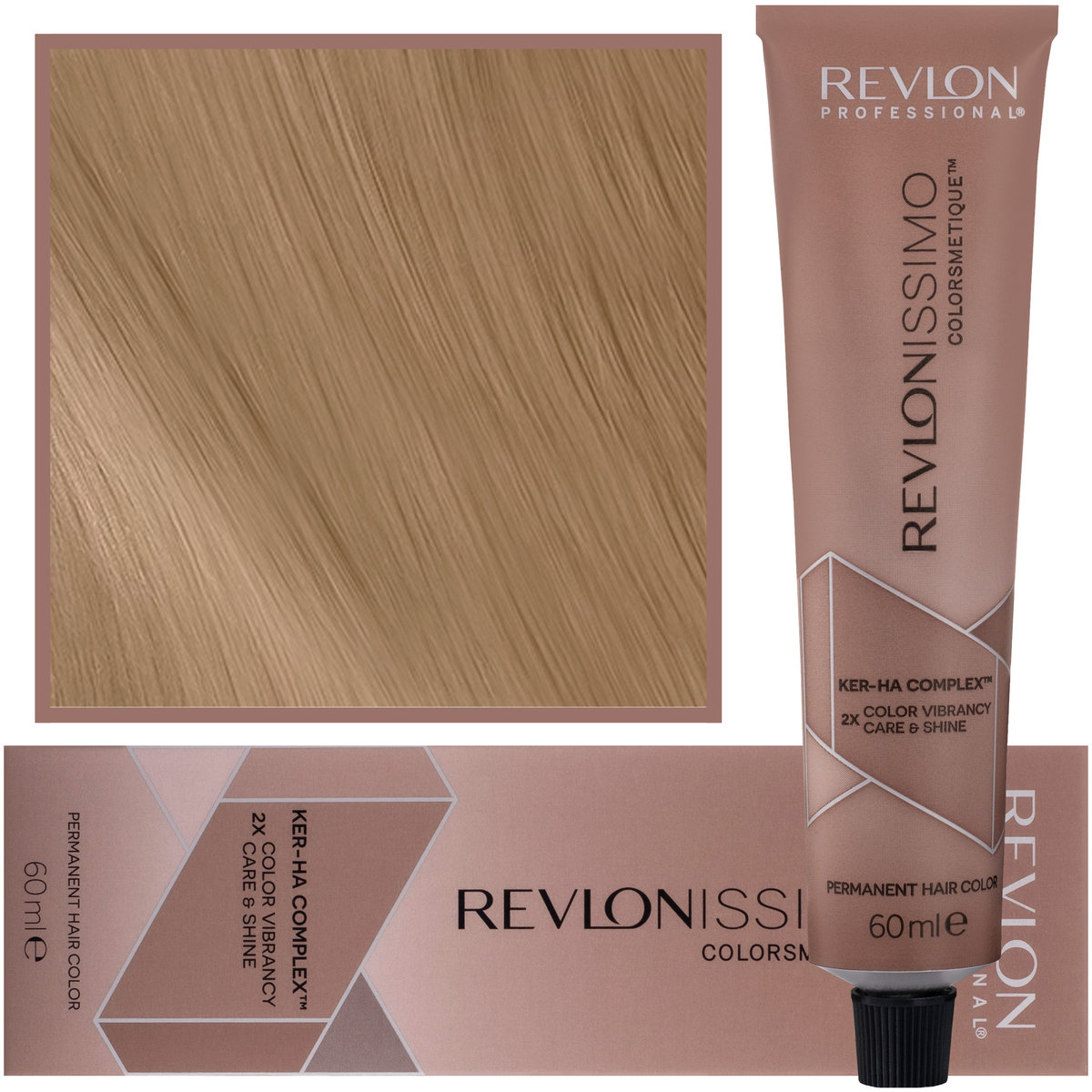 REVLON PROFESSIONAL Revlon Professional Revlonissimo Colorsmetique Color&Care permanent Hair Color 7.41, średni blond kastanie, 1 opakowanie (1 x 60 ml)