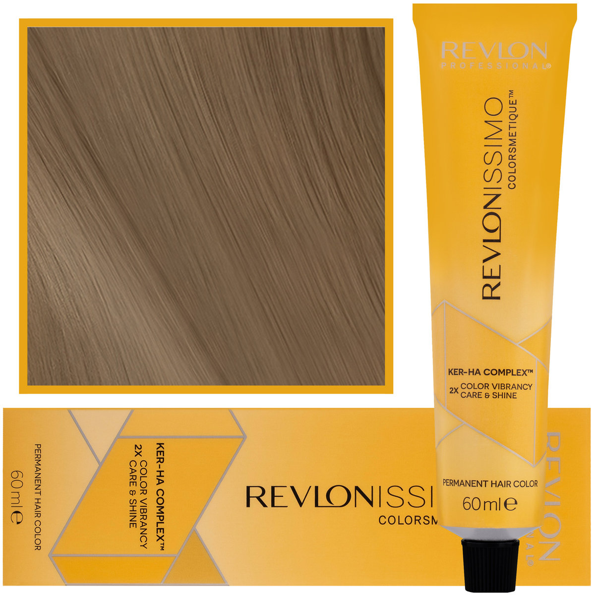 REVLON PROFESSIONAL Revlon Professional Revlonissimo Colorsmetique Color&Care permanent Hair Color 6.31, ciemny blond beż, 1 opakowanie (1 x 60 mililitrów)