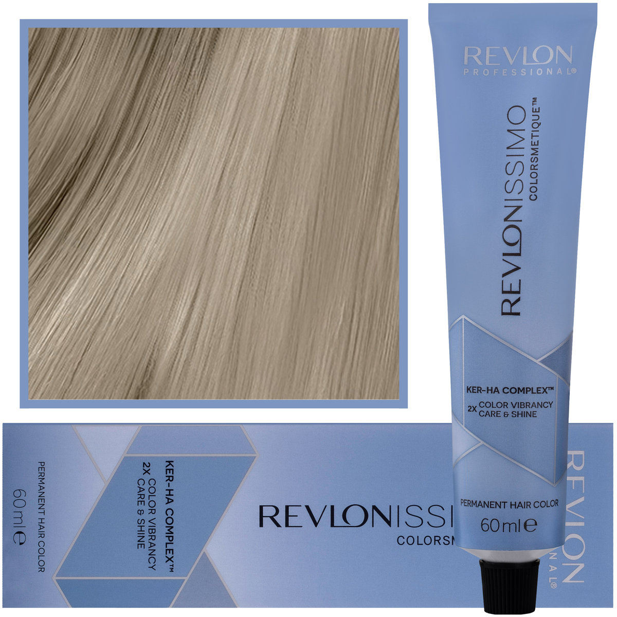 Revlon, Revlonissimo Colorsmetique, Kremowa Farba Do Włosów Z Pielęgnującym Komplexem Ker-Ha, Kremowa Formuła 8,01, 60 ml