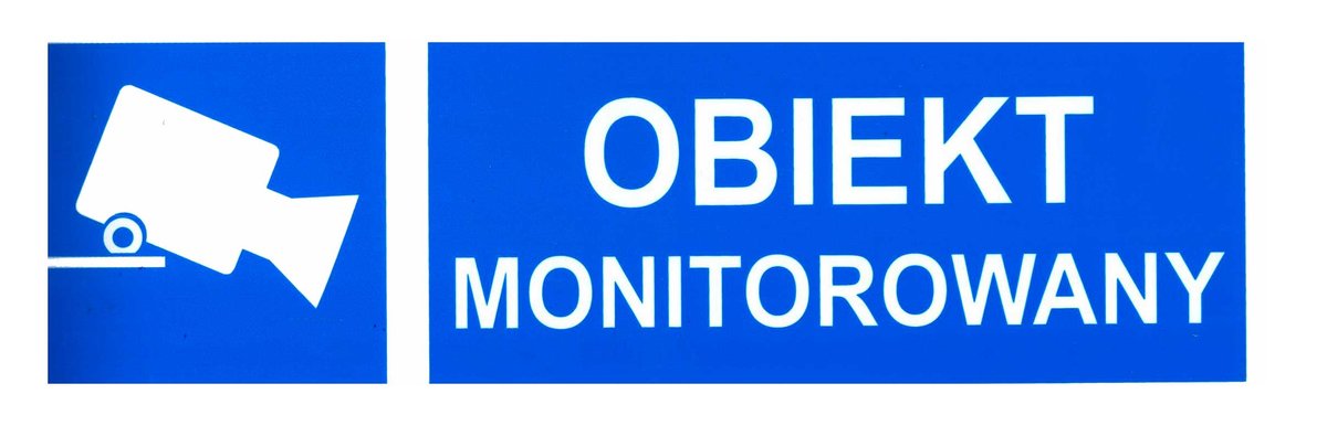Zi-49 Tabliczka Pcv Obiekt Monitorowany - 100X300 Libres Zi-49 5902082233329