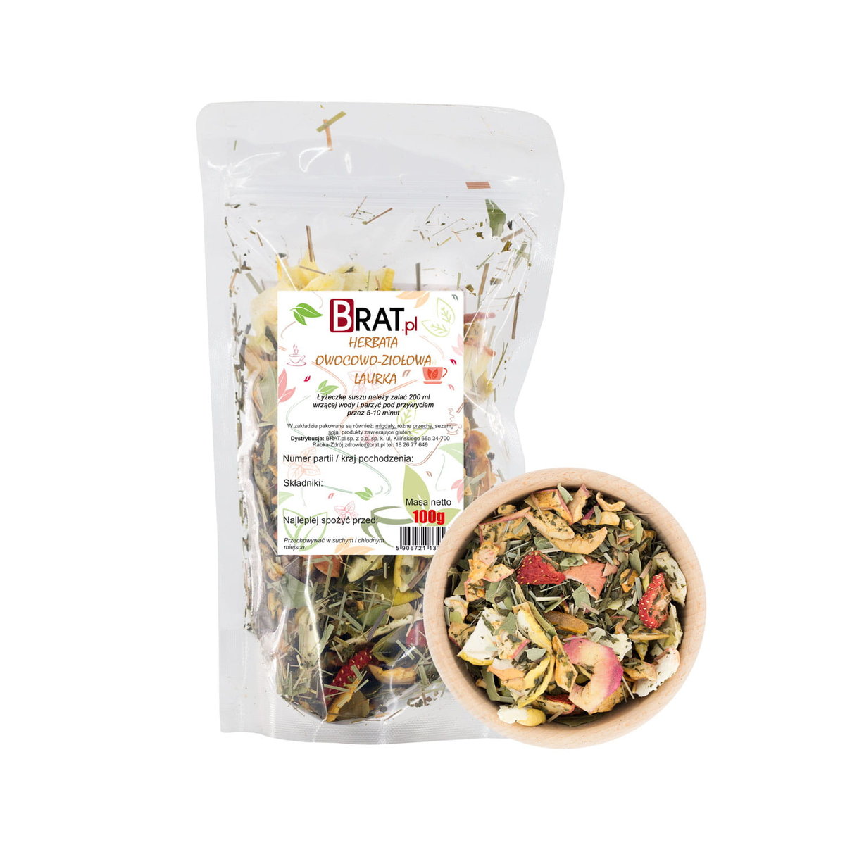 Aromatyczna Herbata Owocowo - Ziołowa Laurka 100G Zdrowy Skład I Wspaniały Smak