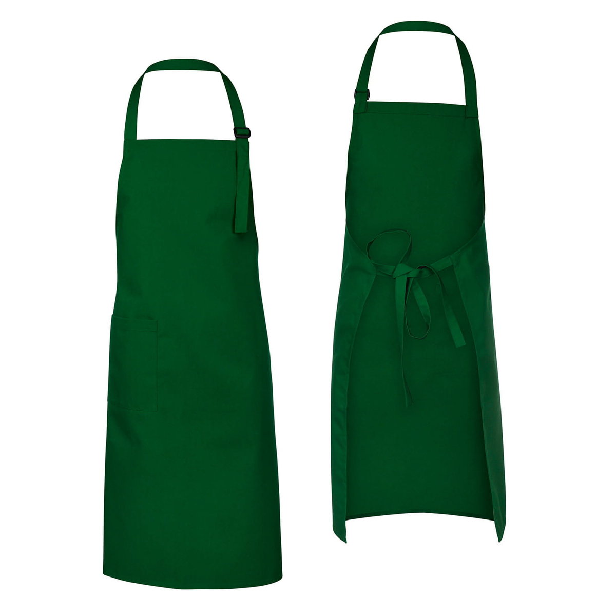 Zapaska kelnerska, fartuch kucharski dł.90cm, z klamrą regulacyjną zielona