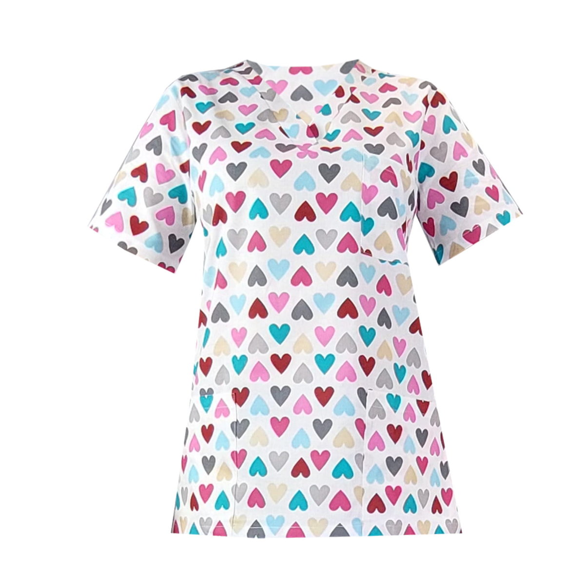 Bluza medyczna damska fartuch kolorowy wzorek 1014 XXS