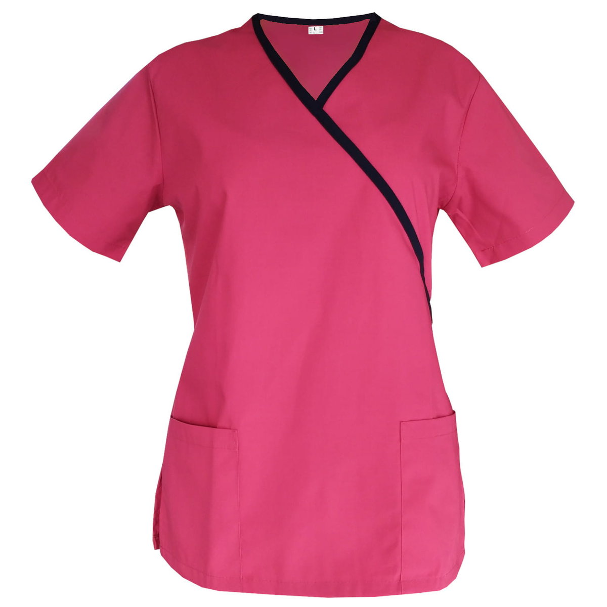 Bluza medyczna amarant z lamówką granat 38