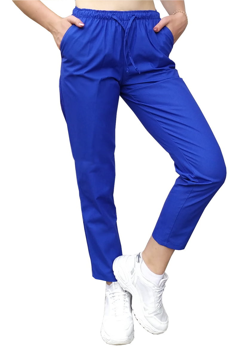 Cygaretki spodnie medyczne damskie ochronne kolor chabrowy 3XL