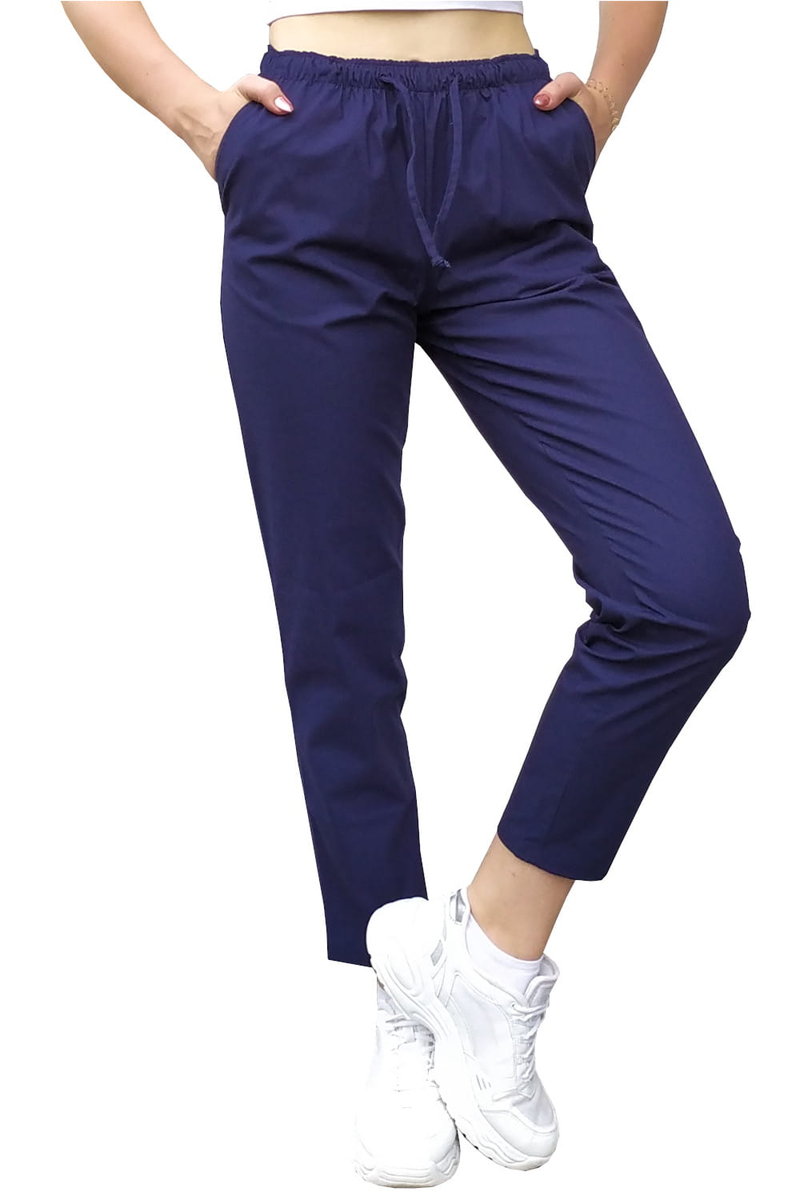 Cygaretki spodnie medyczne damskie ochronne kolor granatowy M
