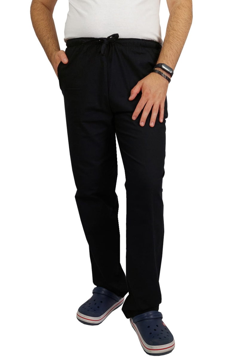 Spodnie medyczne chirurgiczne 100%bawełna męskie czarne S