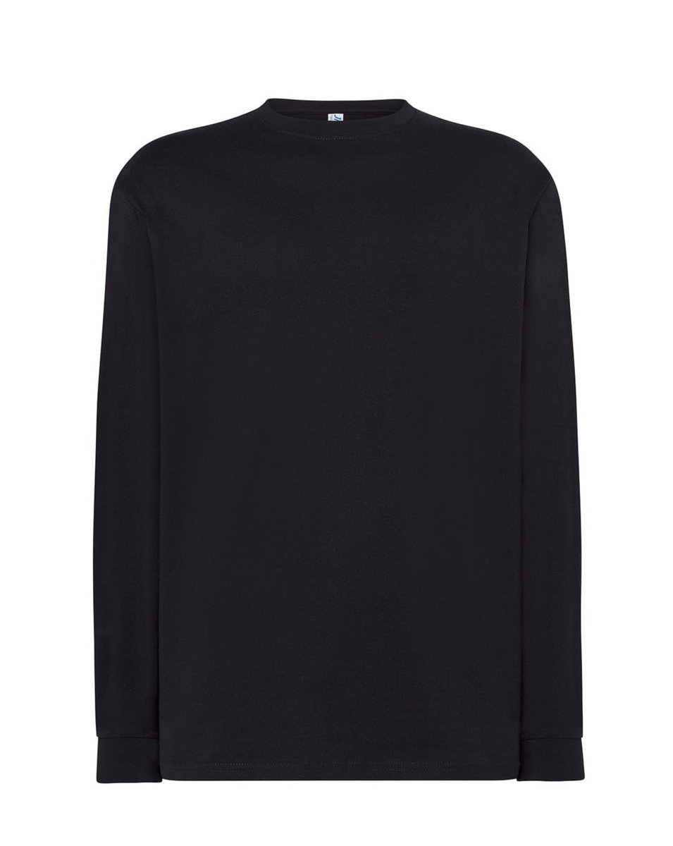 Koszulka t-shirt medyczna  czarna Męska rękaw długi S