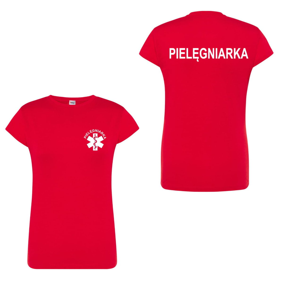 T-shirt - pielegniarka koszulka medyczna damska czerwona M