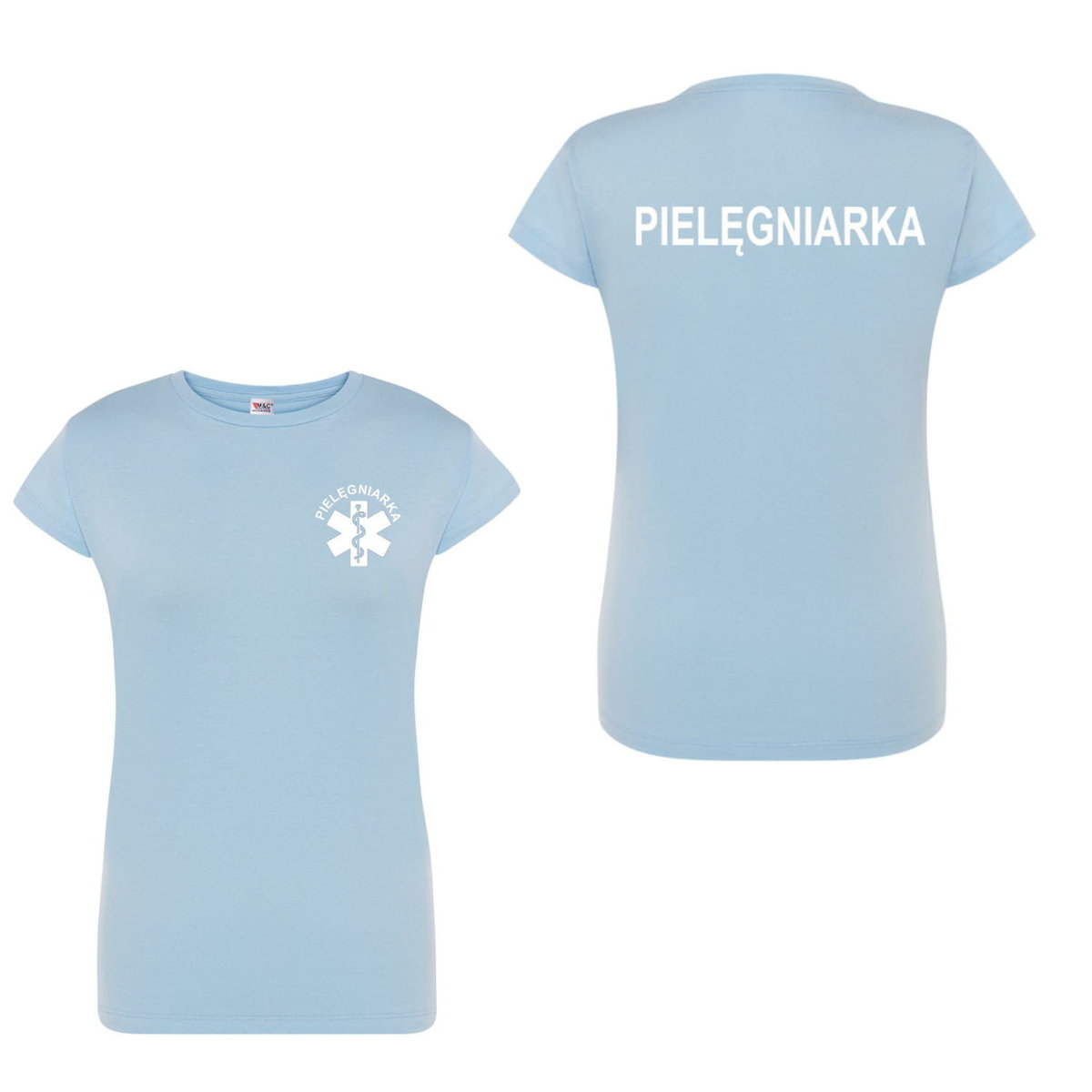 T-shirt - pielegniarka koszulka medyczna damska niebieska XL