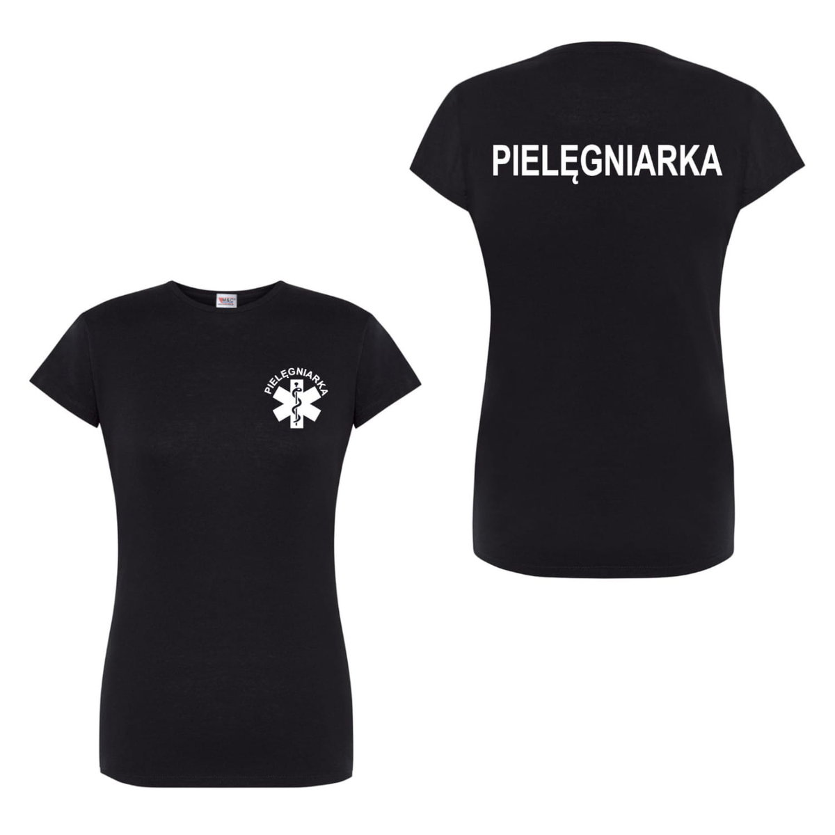 T-shirt - pielegniarka koszulka medyczna damska czarna XXL