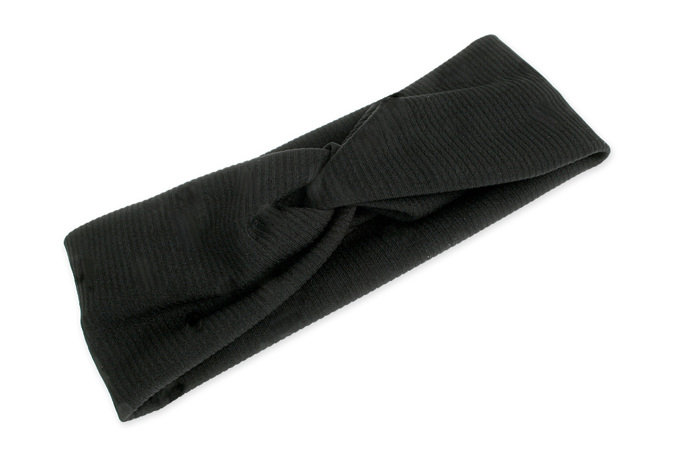 Opaska Na Głowę Turban Czarna Prązki