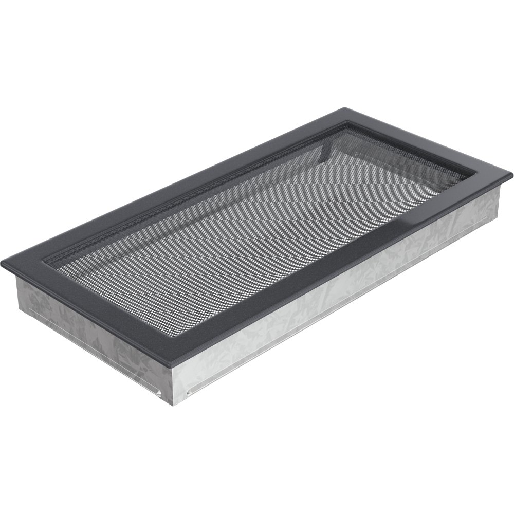 Kratki.pl KRATKA KOMINKOWA PROSTOKĄTNA GRAFITOWA 220X450 MM 22/45G