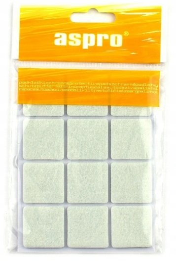Podkładki Filcowe Samoprzylepne 2,8X2,8 Cm Białe 12 Szt.