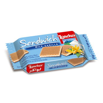 Loacker LOACKER SANDWICH WAFELEK MLECZNO-WANILIOWY 25 G zakupy dla domu i biura 56764947
