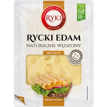 Ser Rycki Edam Wędzony - Flow Pack Plastry - 135 G