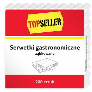 Topseller Serwetki Ząbkowane 15X15 Cm, 200 Sztuk
