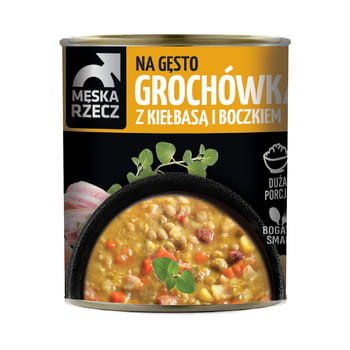 Męska Rzecz Danie gotowe Grochówka z kiełbasą i boczkiem 840 g