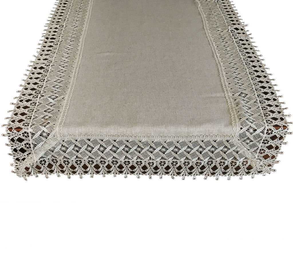 Bieżnik Z Gipiurą, 40X160, Beżowy Geometryczny, G11-02-Pr
