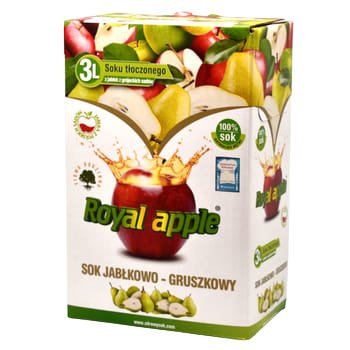 Sok Royal Apple Jabłkowo - Gruszkowy 3L Nfc Pasteryzowany