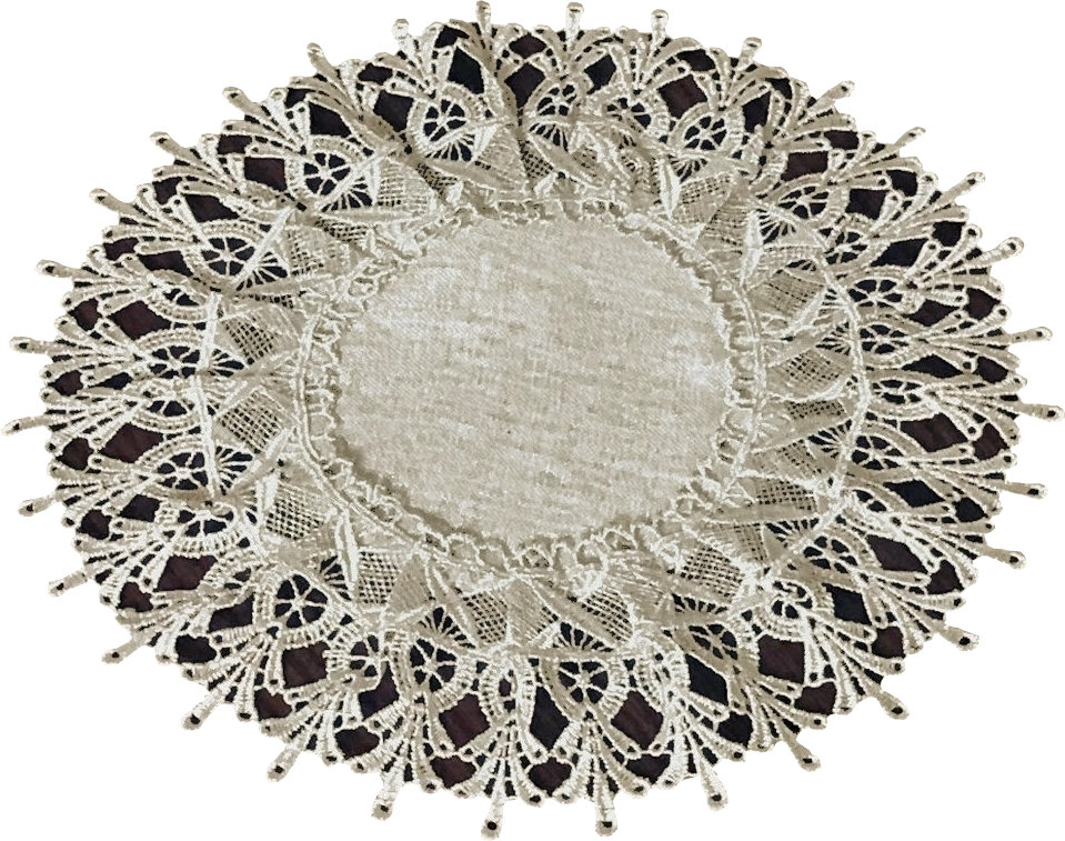 Serwetka Z Gipiurą, 30Cm, Beżowa Geometryczna, G11-02-K