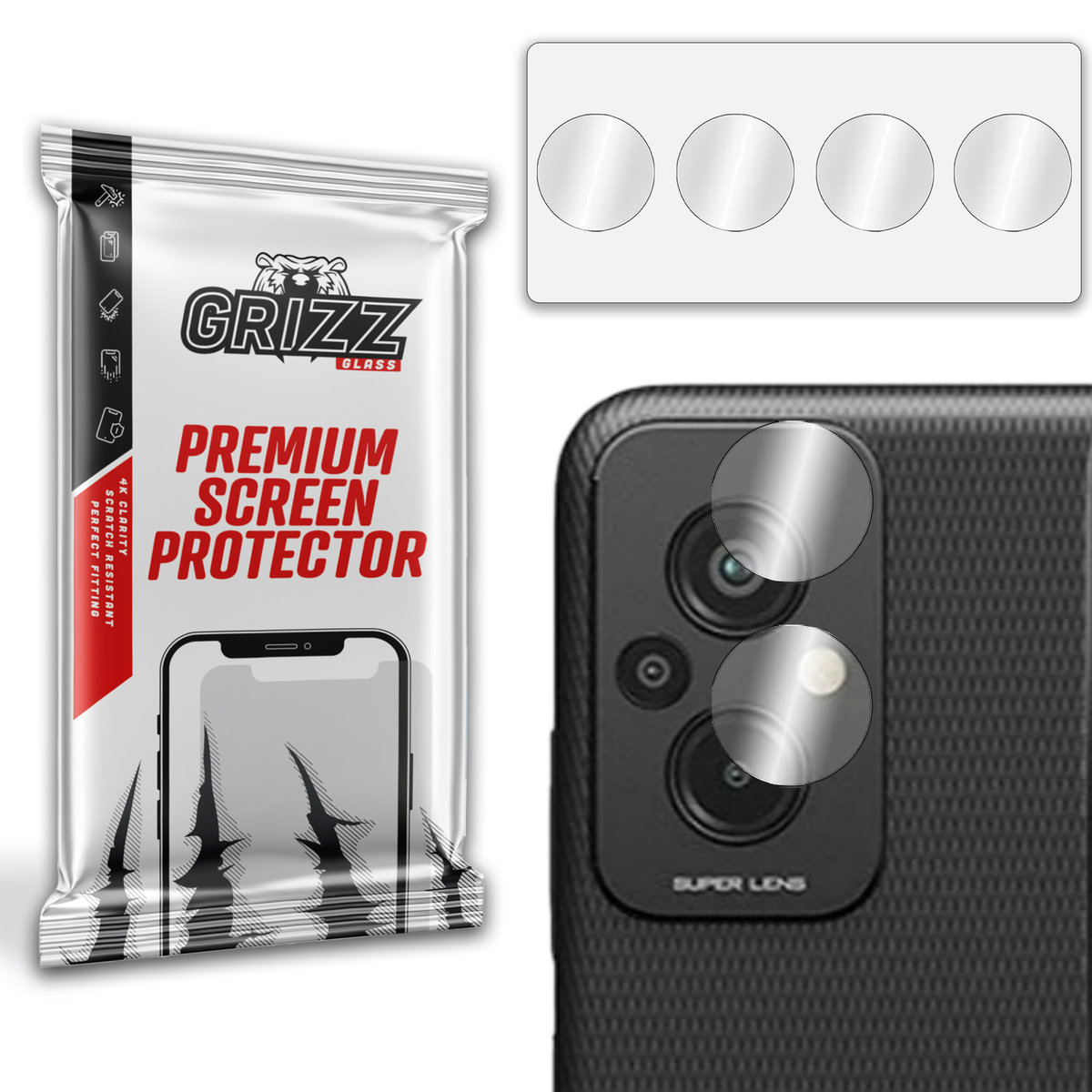 Grizzglass Hybridglass Camera Szkło Hybrydowe Na Obiektyw Do Xiaomi Redmi 11 Prime 4G