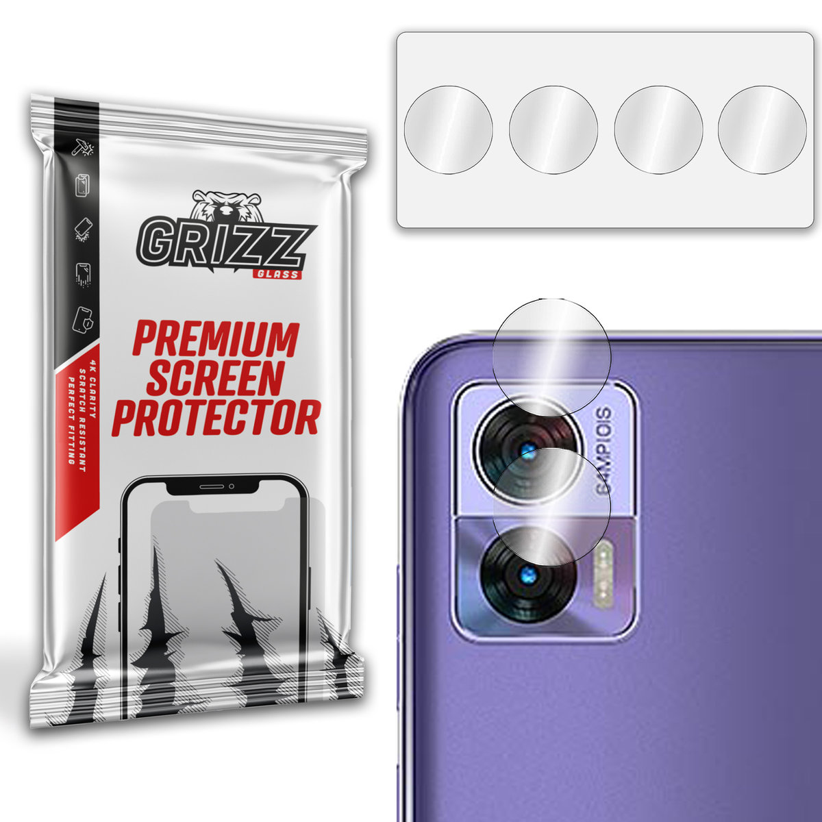 Grizzglass Hybridglass Camera Szkło Hybrydowe Na Obiektyw Do Motorola Edge 30 Neo