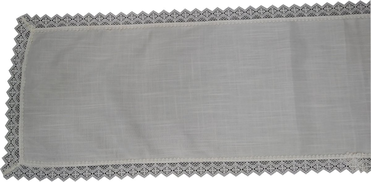 Bieżnik Z Gipiurą, 40X140, Ecru Geometryczny, G13-04-Pr