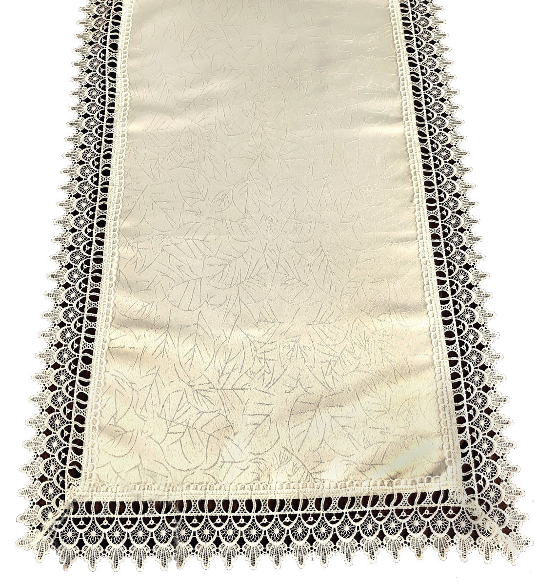 Bieżnik Z Gipiurą, 60X120, Kremowy W Liście, G14-02-Pr