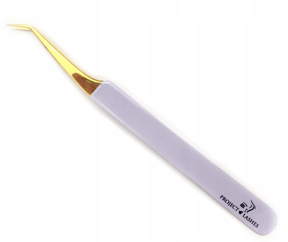Project Lashes, Pęseta Do Rzęs, Projectlashes Sugar 45° Złota