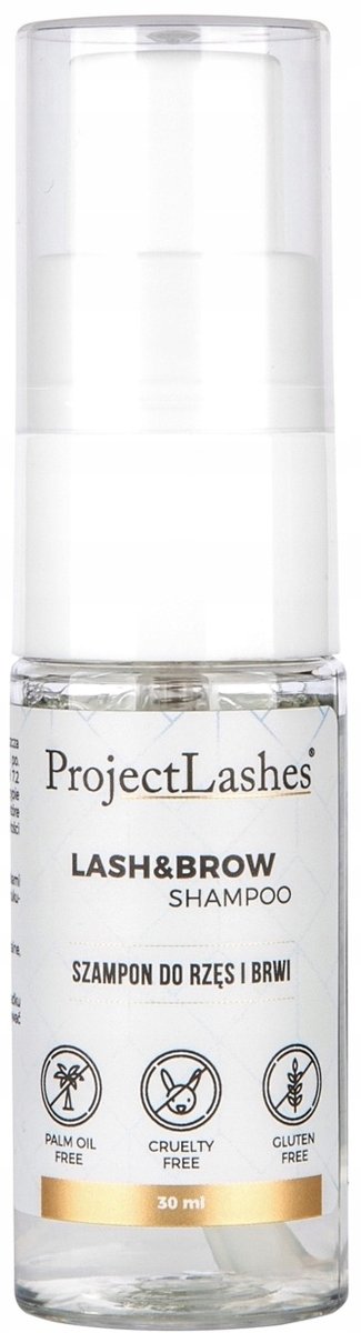 Project Lashes, Szampon Do Rzęs, I Brwi, Projectlashes, Łagodny, 30 ml