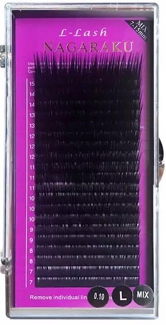Project Lashes, Rzęsy Nagaraku Premium Mink L 0,10 Mix 20 Pasków