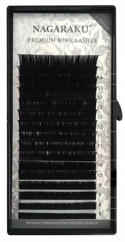 Mink Eyelash Rzęsy Nagaraku Premium D 0,07 MIX 16 pasków