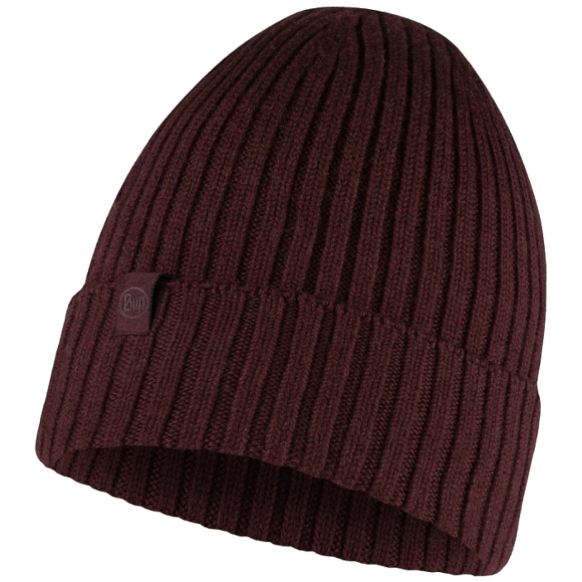 Buff Norval Merino Hat Beanie 1242426321000, Kobieta/Mężczyzna, Czapka, Bordowy