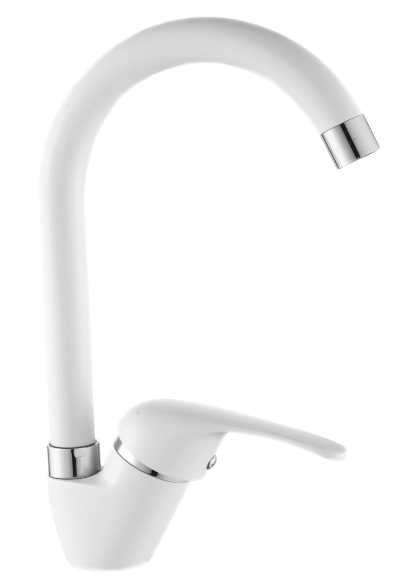 Rio Bateria Kuchenna Do Zlewu Kran Biały