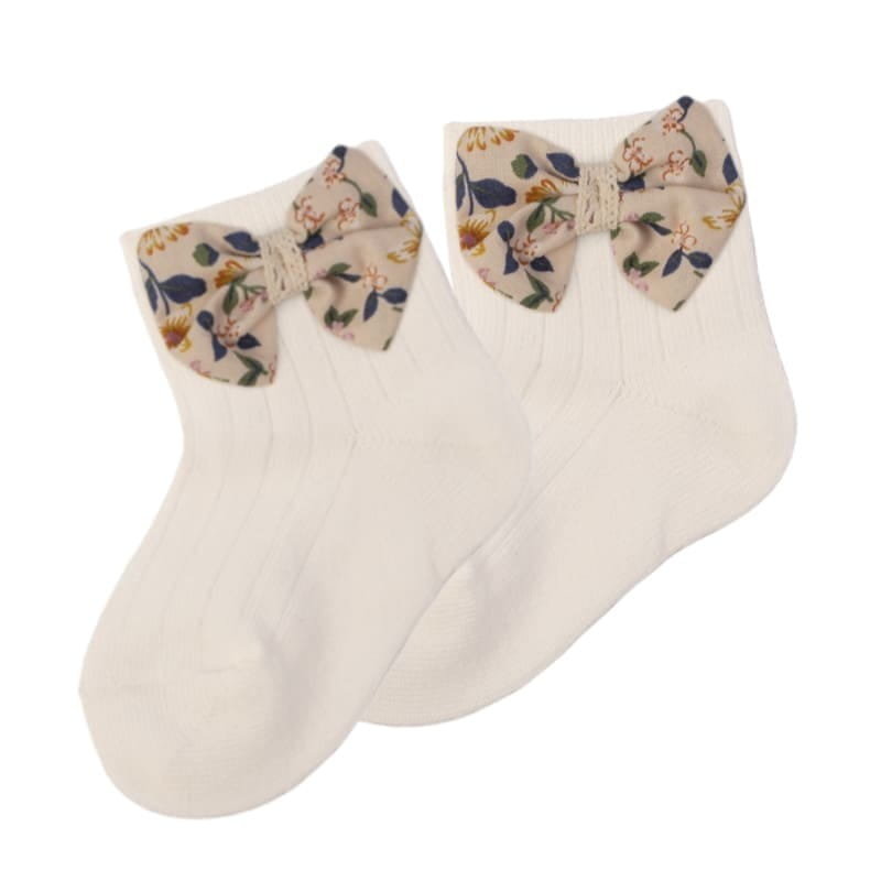 Pom Pom - Skarpetki Bawełniane Boho Flopi Powder Roz 1-2 Lata