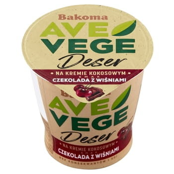 Bakoma - Vege deser kokosowy o smaku czekolady z wiśniami