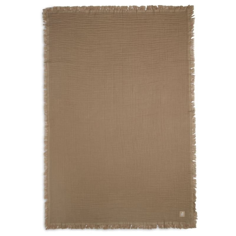 Jollein - Kocyk Muślinowy Hydrophilic Fringe 75 X 100 Cm Biscuit