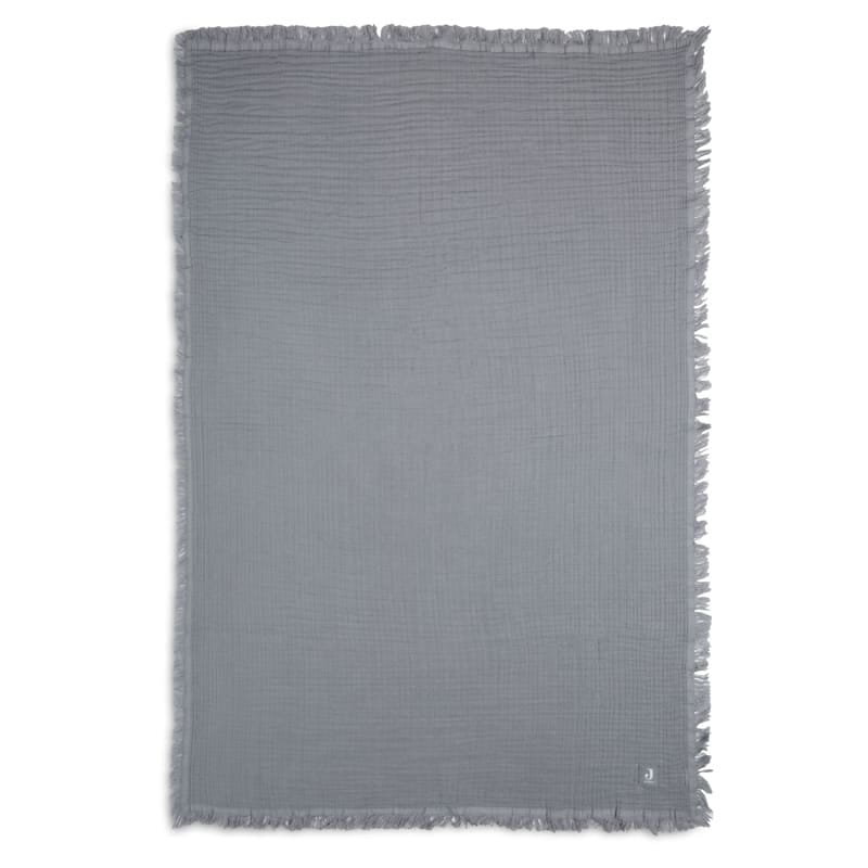 Jollein - Kocyk Muślinowy Hydrophilic Fringe 75 X 100 Cm Storm Grey