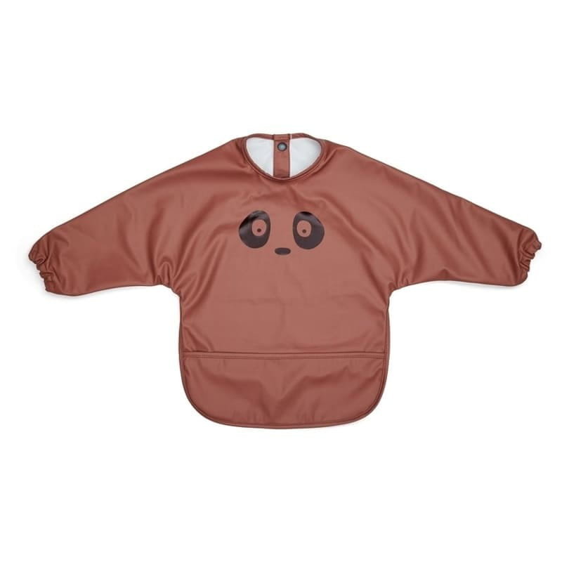 Śliniak Fartuszkowy Wodoodporny Z Kieszonką Panda Mahogany Nuuroo