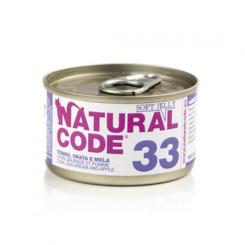 Natural Code 33 Tuńczyk Z Doradą I Amarantusem W Galaretce - Mokra Karma Dla Kota - Puszka 85G